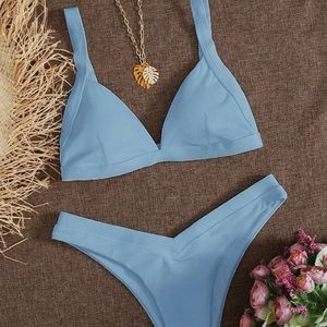 Baby Blue SHEIN Swim Suit (Both Pieces)